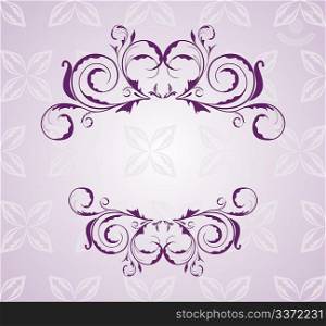 Illustration floral background for design wedding card - vector