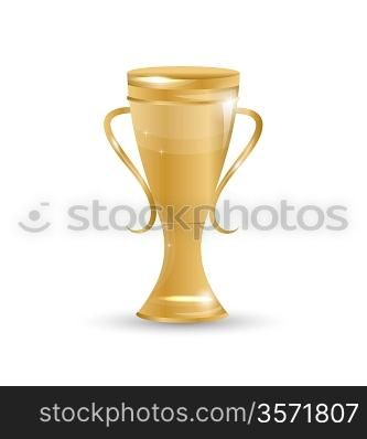 Illustration football cup isolated on white background - vector