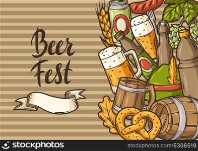 Illustration for beer festival or Oktoberfest. Background design for pub or bar menu and flyers.. Illustration for beer festival or Oktoberfest. Background for pub or bar menu and flyers.