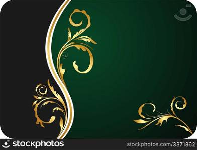 Illustration for design floral business card and invitation - vector