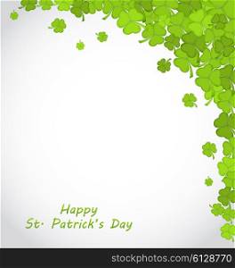 Illustration Greeting Background with Clovers for St. Patricks Day - Vector