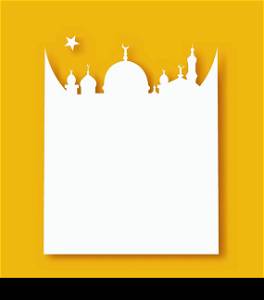 Illustration greeting card template for Ramadan Kareem - vector