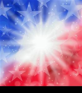 Illustration happy 4th of July card with place for text - vector