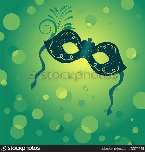 Illustration holiday background with carnival mask - vector