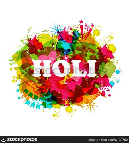 Illustration Indian Festival Holi Celebration Traditional Background, Abstract Art Grunge Texture, Colorful Blurs - Vector Illustration Indian Festival Holi Celebration Traditional Background, Abstract Art Grunge Texture, Colorful Blurs - Vector