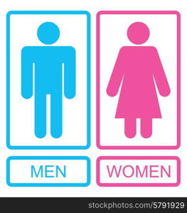 Illustration Male and Female Icons, Men and Women Signs - Vector