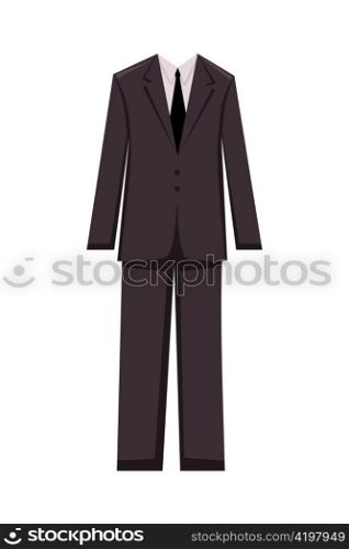 Illustration male business suit, design elements - vector