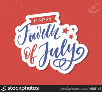 illustration of 4th of July Background with American. illustration of 4th of July Background with American flag