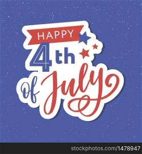 illustration of 4th of July Background with American. illustration of 4th of July Background with American flag