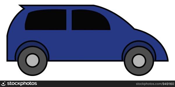 Illustration of a blue car