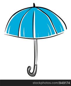 Illustration of a blue umbrella