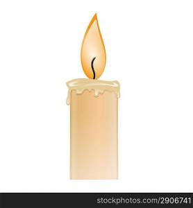 Illustration of a burning candle wax