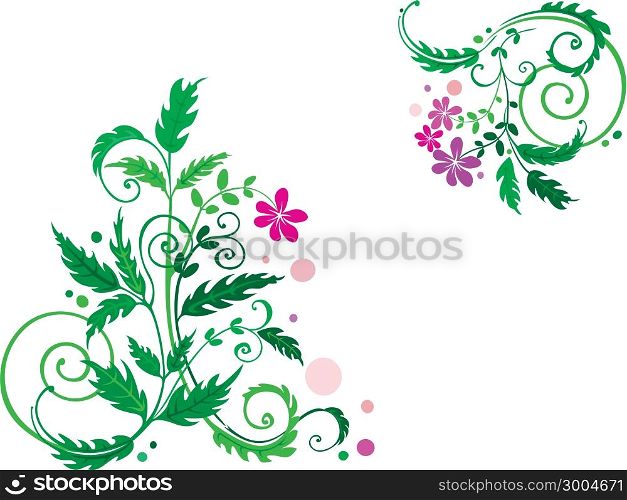 Illustration of a decorative floral background