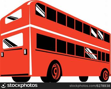 illustration of a double decker coach bus on isolated background. double decker coach bus