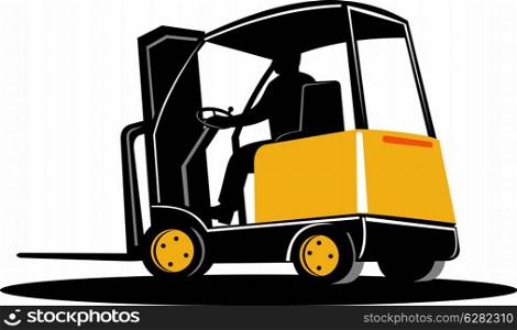 Illustration of a forklift truck on isolated background.. forklift truck