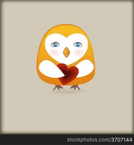 illustration of a funny character owl