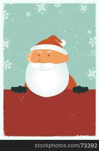 Illustration of a grunge santa claus banner background, for christmas holidays. Grungy Santa Poster