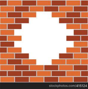 Illustration of a hole in a brick wall