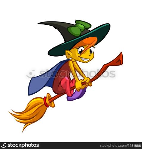 Illustration of a Kid Dressed as a Witch