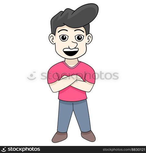 illustration of a man laughing happily. vector design illustration art