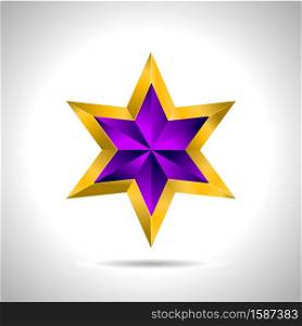 illustration of a purple star on steel background. vector file included. illustration of a purple gold star on steel background. vector file New year Christmas