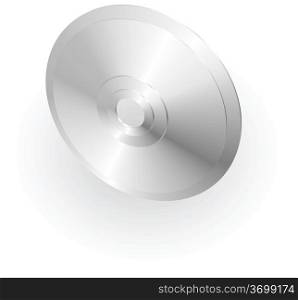 Illustration of a silver metallic compact disc or dvd