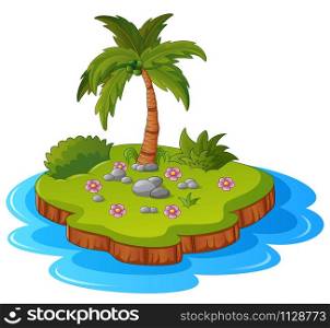 Illustration of a tropical island