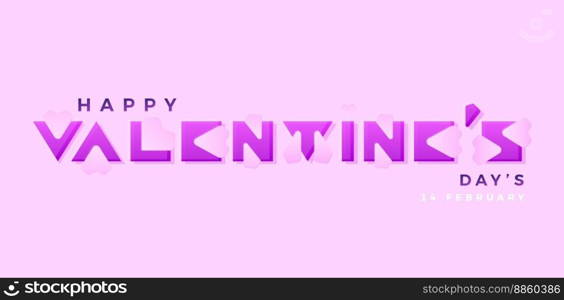 illustration of a valentines day text effect with shape rounded model. applicable for wallpaper, greeting cards, invitation, printing paper, social media banner and website