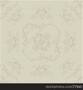 Illustration of a vintage seamless floral pattern background. Seamless Floral Patterns Background