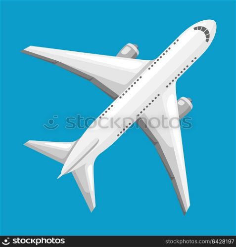 Illustration of abstract airplane on blue background. Illustration of abstract airplane on blue background.