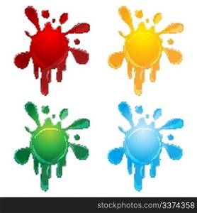 illustration of abstract colorful splash on white background