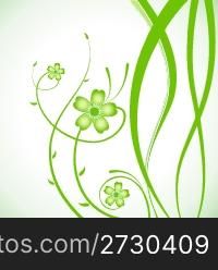 illustration of abstract floral background