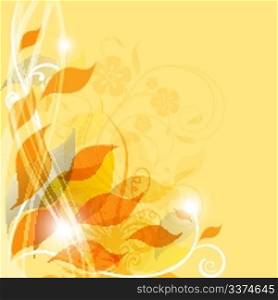 illustration of abstract floral card