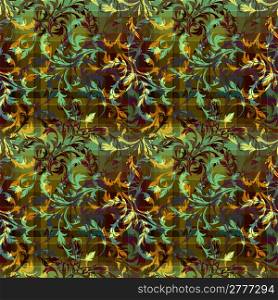 illustration of abstract floral seamless pattern, vector EPS10