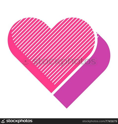 Illustration of abstract heart. Valentine Day decorative symbol.. Illustration of abstract heart. Valentine Day symbol.