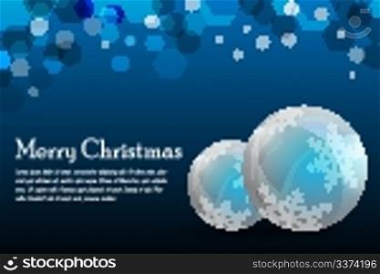 illustration of abstract merry christmas card on white background