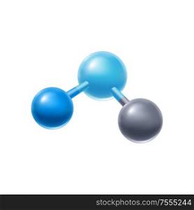 Illustration of abstract molecule or atom. Molecular structure isolated on white.. Illustration of abstract molecule or atom.