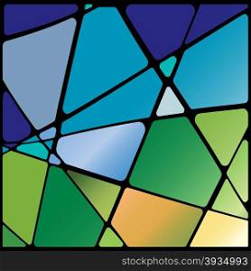 Illustration of abstract stained glass window