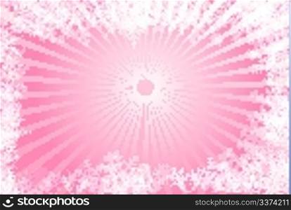 illustration of abstract winter card on white background