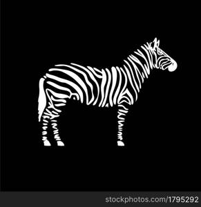 Illustration of abstract zebra standing vector