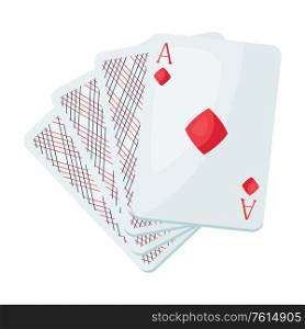 Illustration of ace diamond or tile playing cards. On-board game or gambling for casino.. Illustration of ace diamond or tile playing cards.