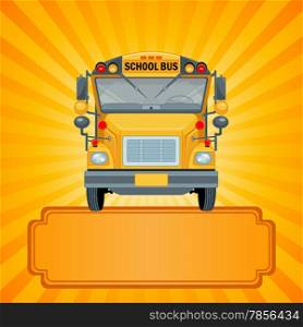 Illustration of American school bus