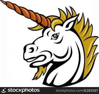 illustration of an angry cartoon unicorn isolated on white. angry cartoon unicorn