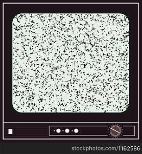 Illustration of an old television with noise for your creativity