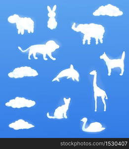 Illustration of Animal clouds shape