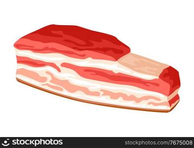 Illustration of bacon. Adversting icon or image for butcher shops and industries.. Illustration of bacon. Icon or image for butcher shops and industries.
