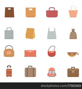 illustration of Bag icons vector