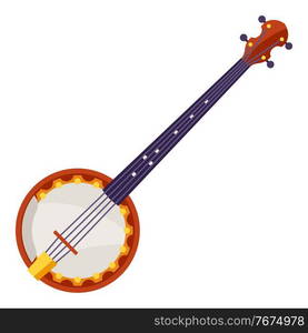 Illustration of banjo. Musical instrument for concert poster or advertisement.. Illustration of banjo. Musical instrument for concert poster.