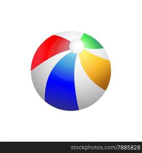 Illustration of beach ball isolated on white background