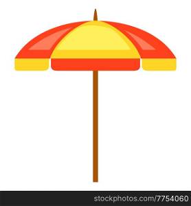Illustration of beach parasol. Summer image for holiday or vacation. Stylized icon.. Illustration of beach parasol. Summer image for holiday or vacation.